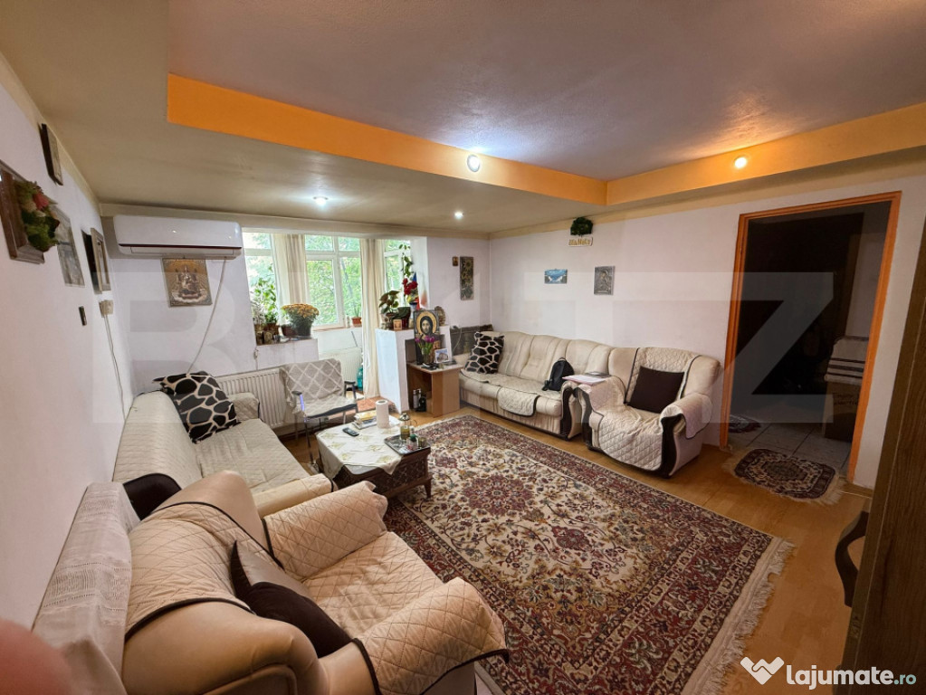 Apartament 2 camere spațios și îngrijit – mobilat/utila