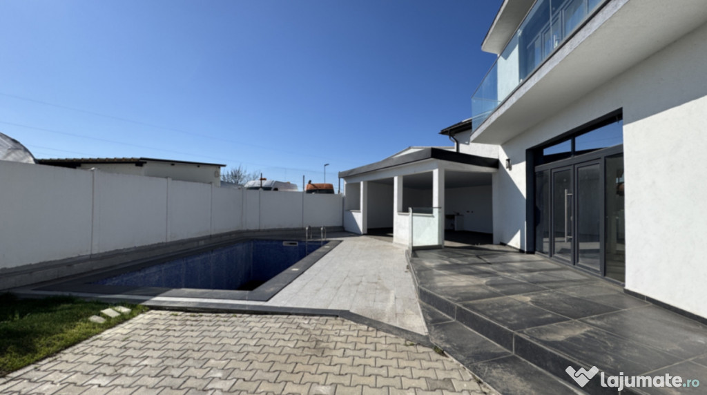 Casă P+E cu 400 mp teren, piscină, terasă, zona Garlești