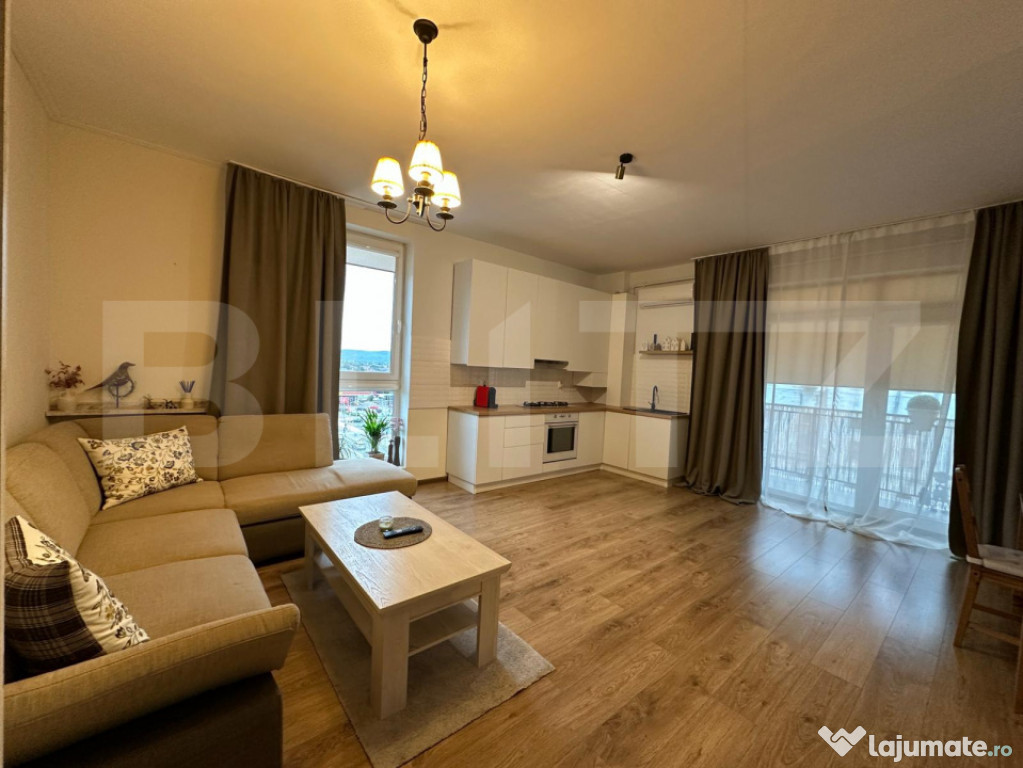 Apartament cochet semimobilat cu living open-space - zona Ga