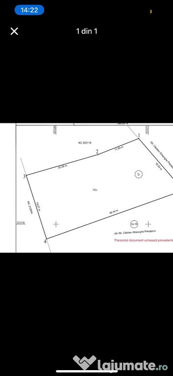 Vând teren zona parc Carol