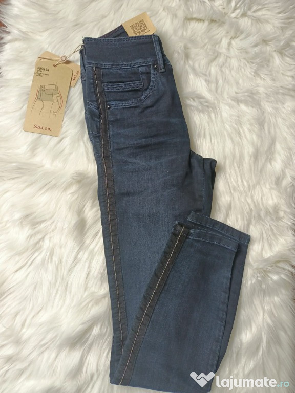 Blugi Salsa Push In cu fermoar lateral – noi, cu etichetă (W26 L30)