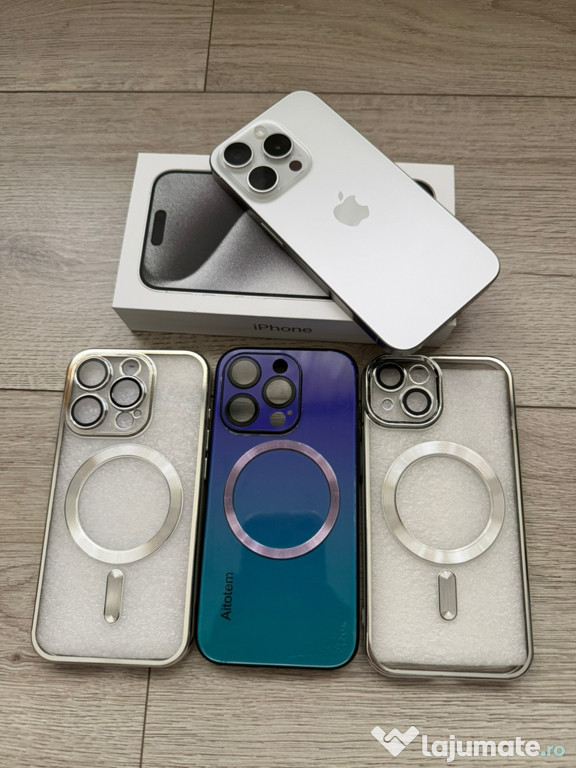 IPhone 15 Pro alb, 256 GB – stare excelentă