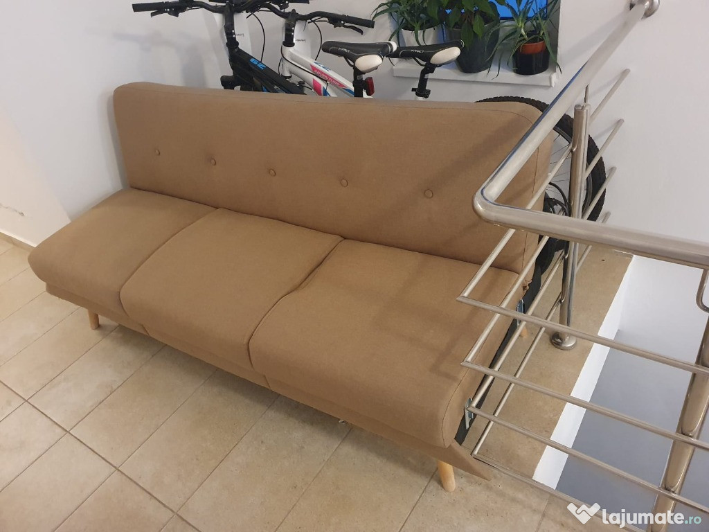 Canapea extensibila, culoare bej