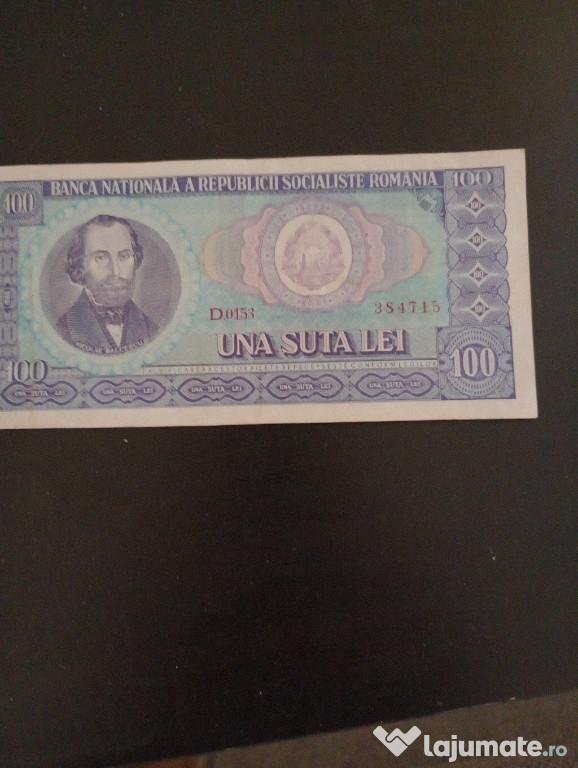 Vind bancnota comunistă 100 lei din 1966
