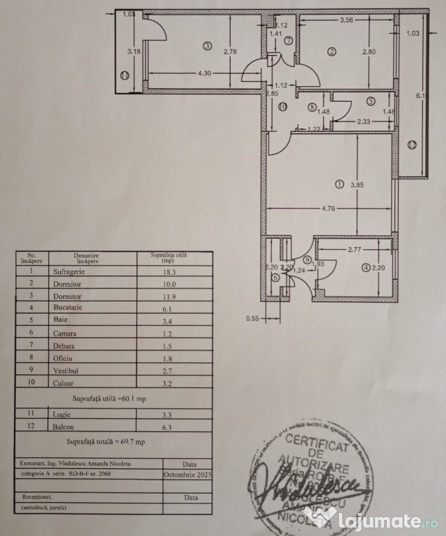 Apartament 3 camere Favorit metrou
