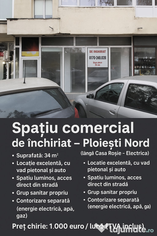 Se oferă spre închiriere spațiu comercial