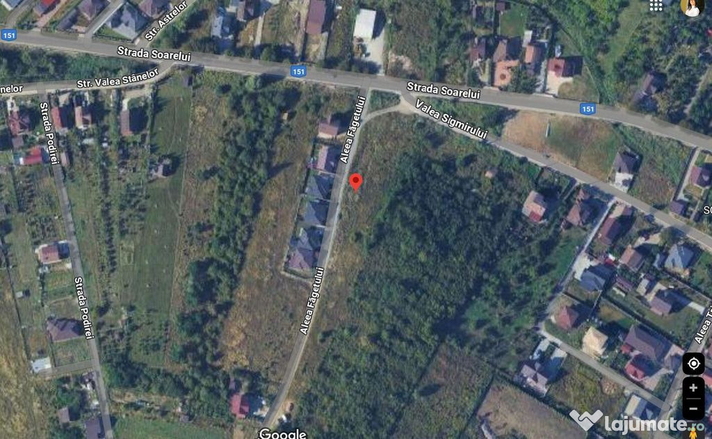 Teren intravilan - Aleea Fagetului - 680 mp + 87 mp drum ...