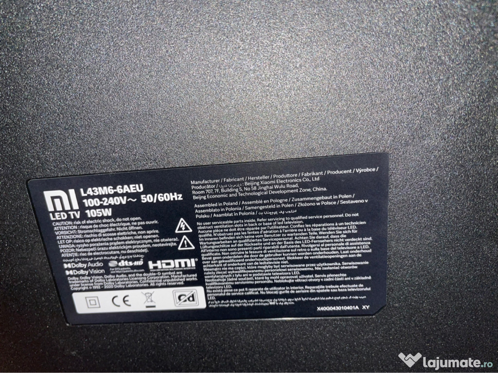 Tv xiaomi led p1 43 (108 cm)