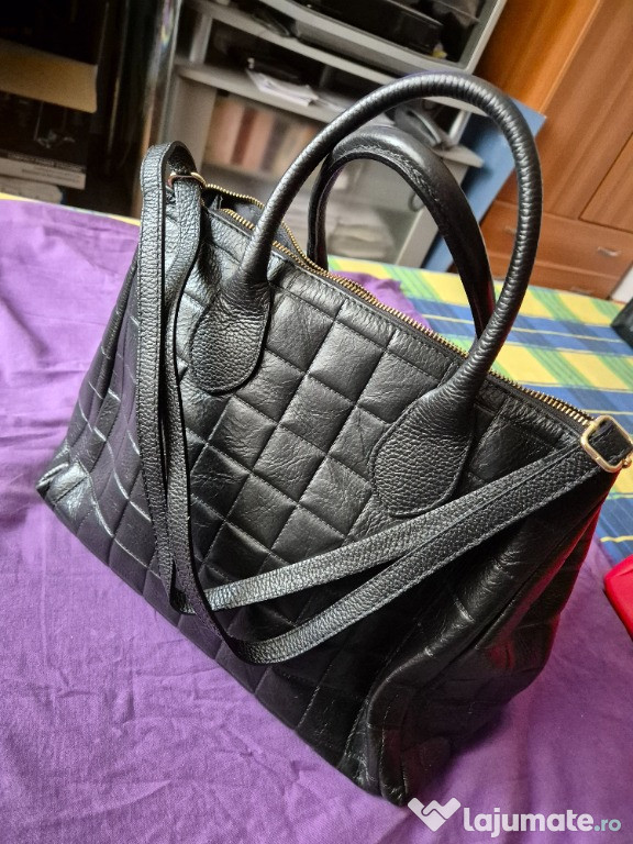 Geanta dama, piele naturala, produsa in Italia