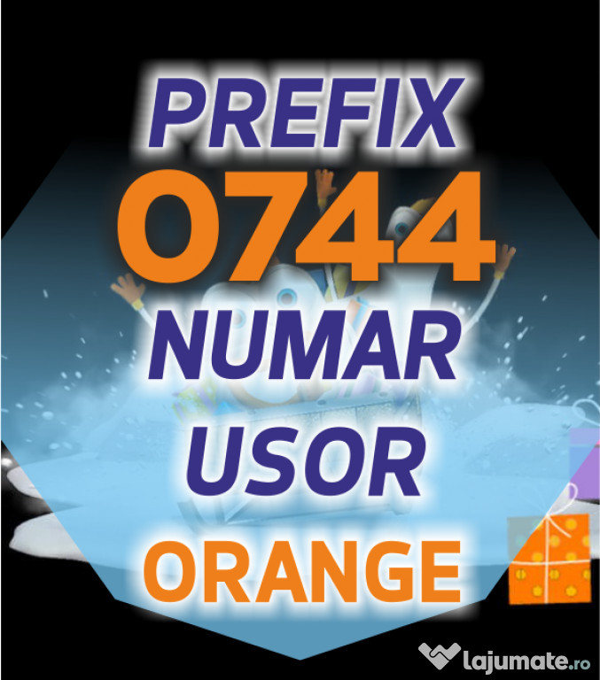 Numar Prefix Vechi Orange - 0744.22x.554 usor aur gold numere cartela