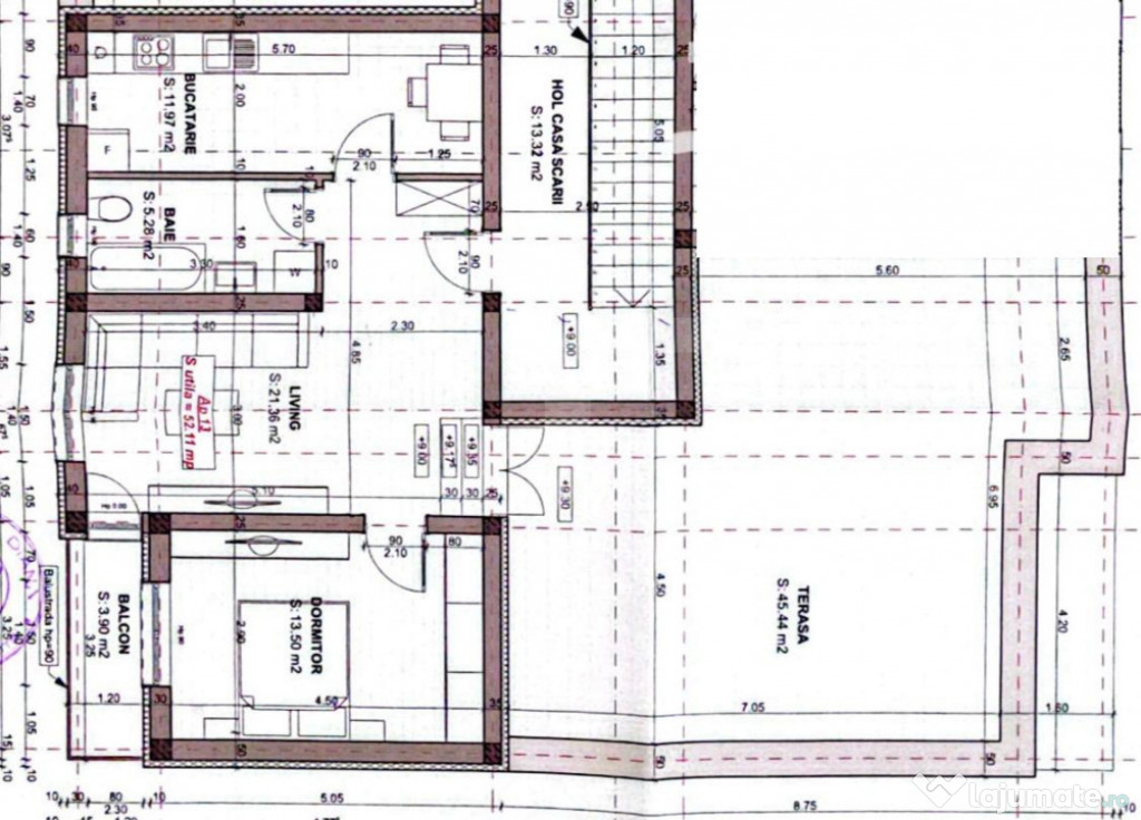 Apartament 2 camere Chisoda 52mp cu terasa MARE 45MP