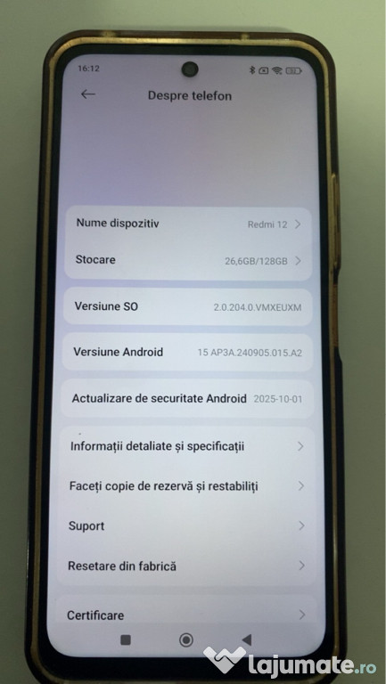 Xiaomi Redmi 12, 4GB RAM, 128GB, 4G, Midnight black