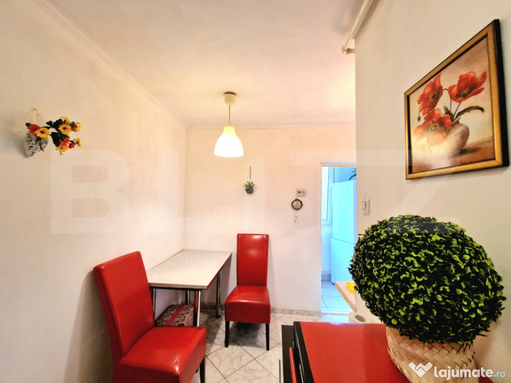 Apartament cu 1 camera decomandata, etajul 3, balcon, Calea