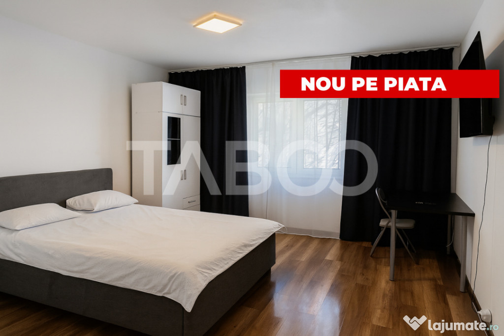 Garsoniera decomandata mobilata utilata Siretului etaj inter