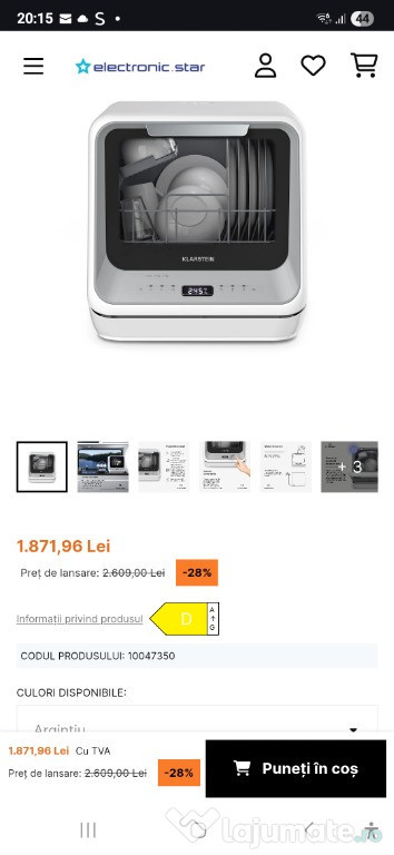 Amazonia, mini masina de spalat vase