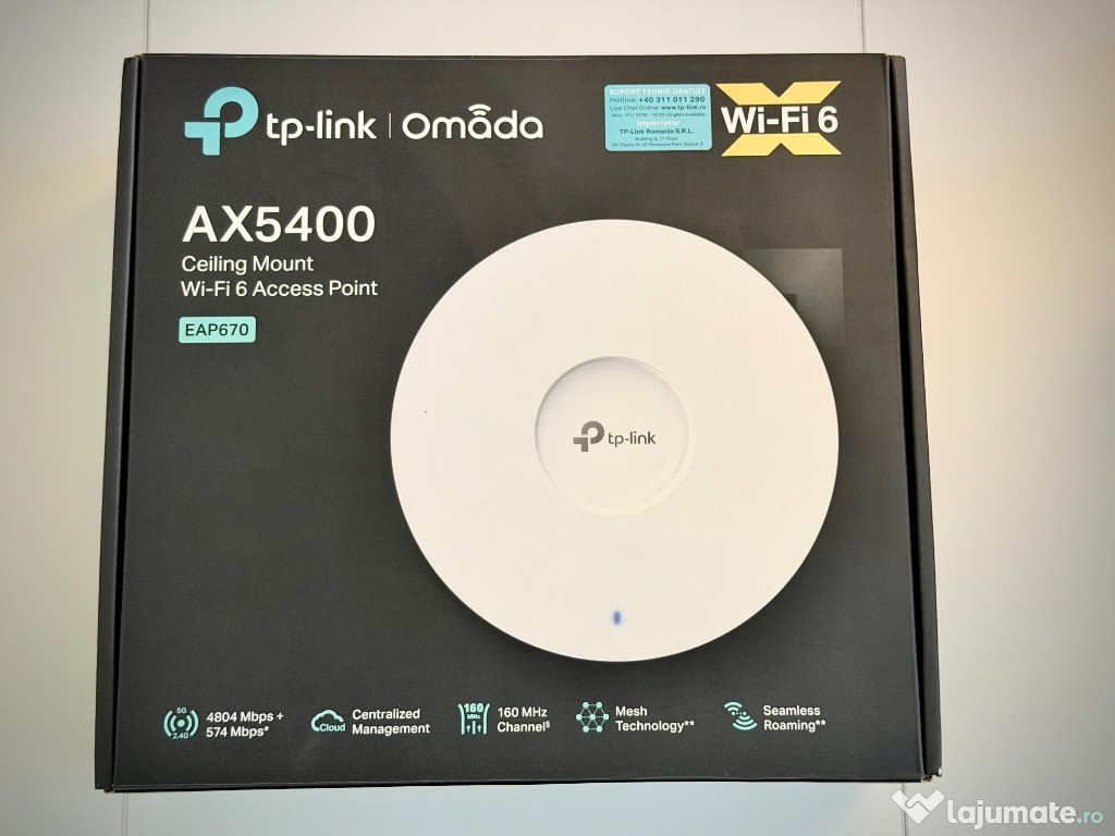 Access Point Wi-Fi 6 TP-Link Omada EAP670 AX5400 - Garantie Oct 2027