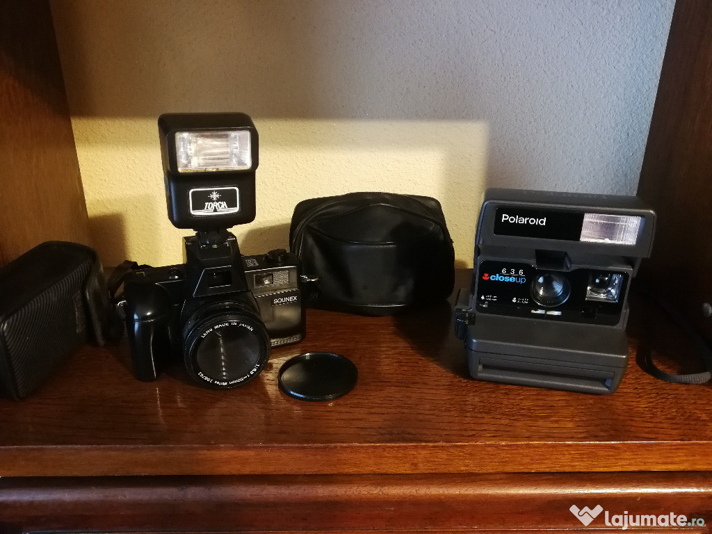 Vând aparate foto vintage Polaroid 636 Close-Up și Sounex