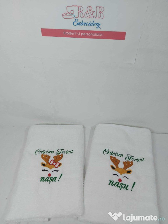 Set Prosoape Personalizate pentru Nași – 50x100 cm