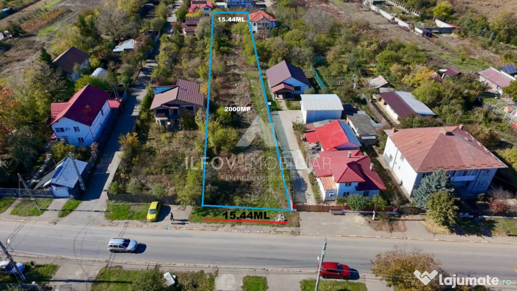 Teren intravilan 2000mp Balotesti, asfalt, utilitati, zona c