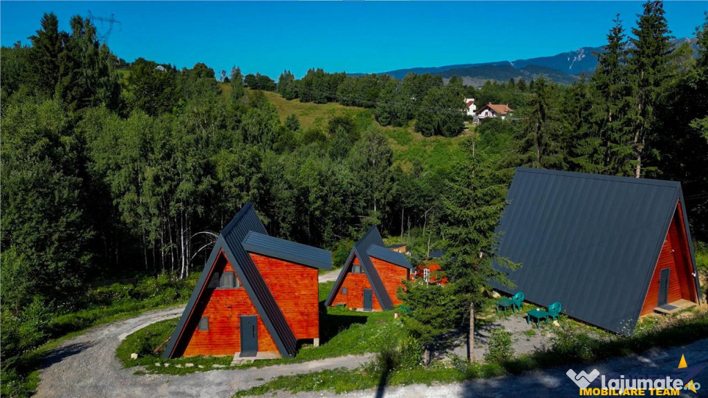 Ansamblu case A Frame cu vedere la Piatra Craiului Moieciu,