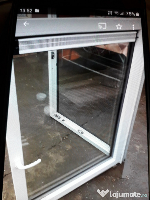 Geam tripan gri antracid alb