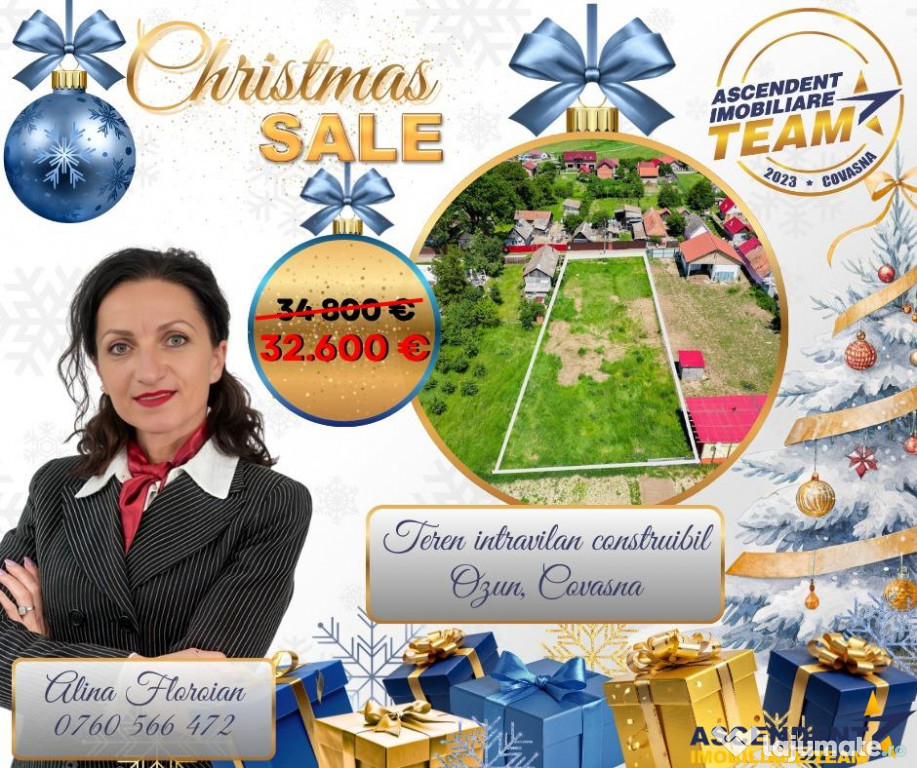 Oportunitate pe 1.100 mp intravilan, pregatit,Ozun,10 min de