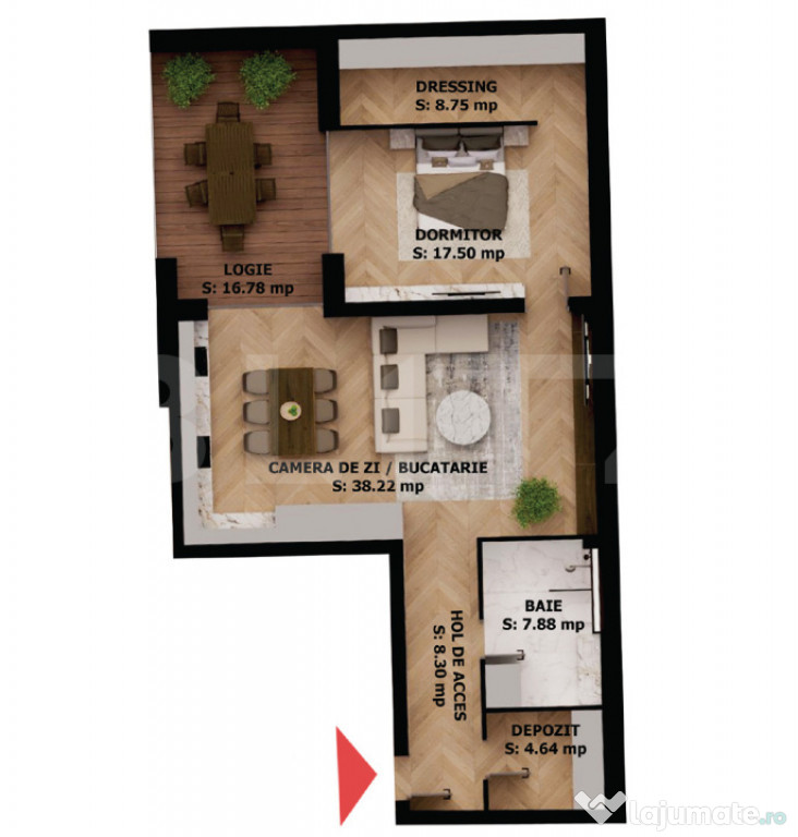 Refugiu urban 2 camere cu dressing walk-in – EAS Residence