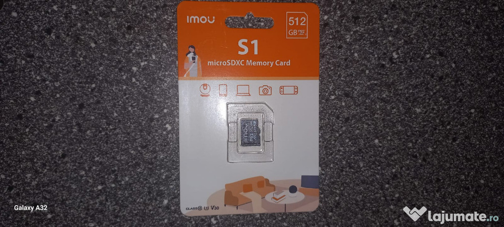 Card de memorie MicroSDXC Imou ST2-512-S1, 512 GB, V30, U3, Clasa 10