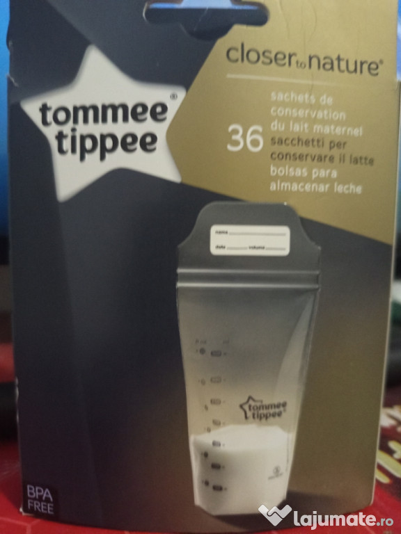 Pungi stocare lapte matern tommee tippee