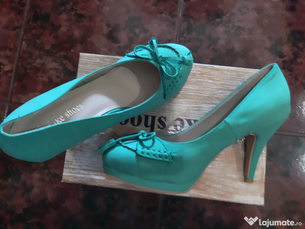 Pantofi turquoise nr.39, NOI