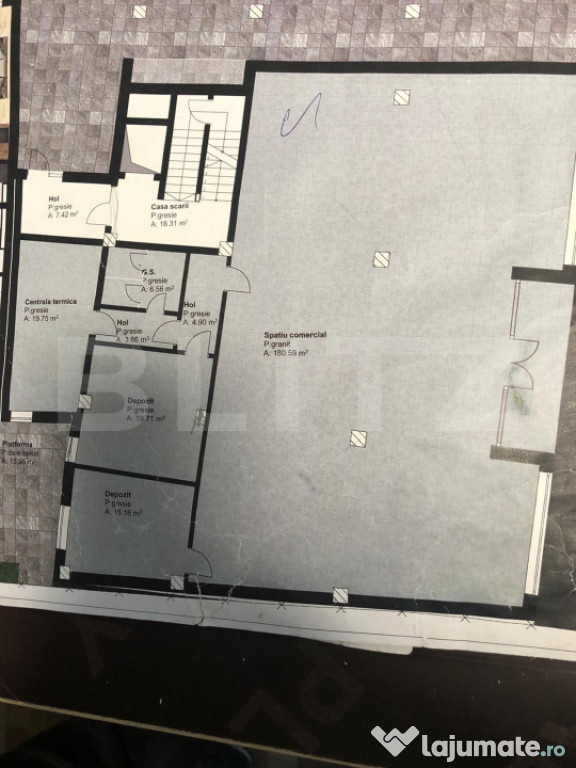 Spatiu comercial, 250 mp, vizibilitate excelenta, 4 parcari,