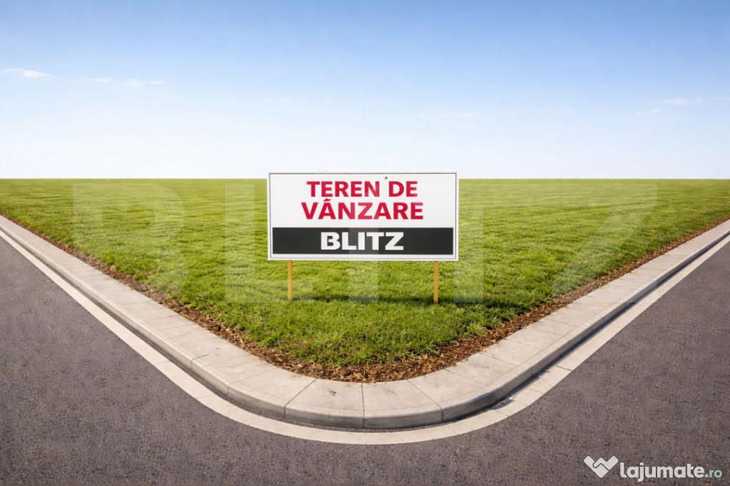 Teren 1050 mp cu 2 fronturi stradale – ideal construcție