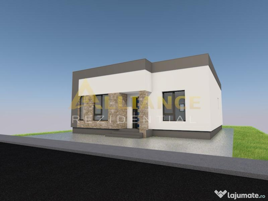 Casa individuala parter - 4 camere 2 bai - teren 469mp