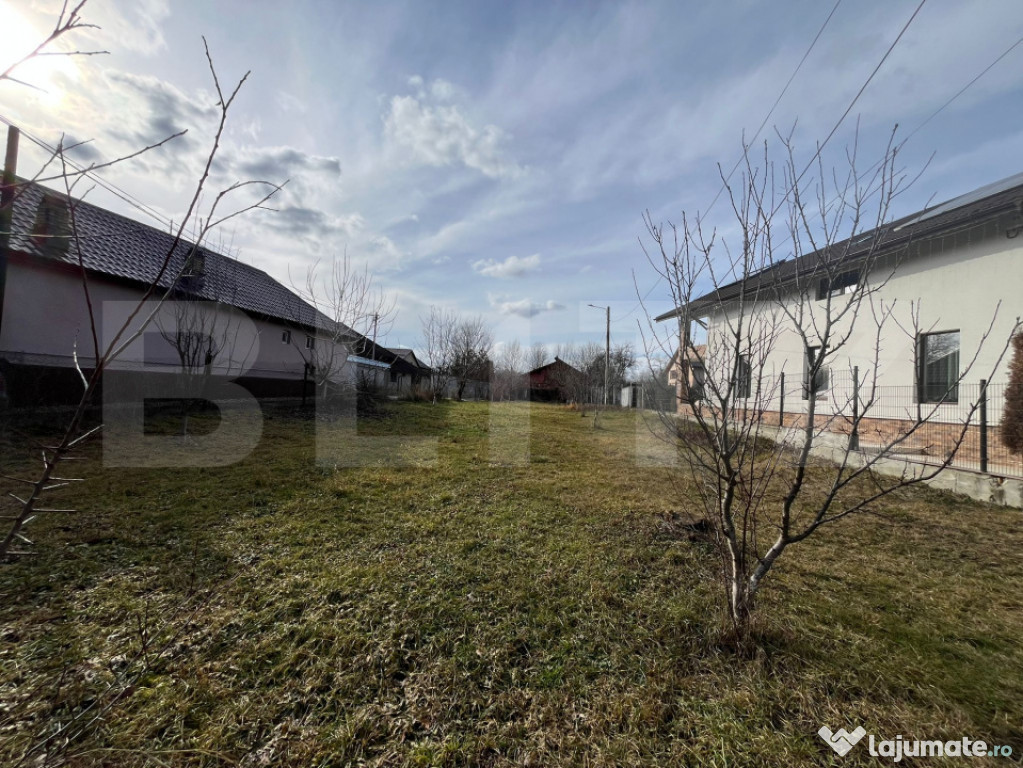 Teren intravilan Brănești – 632 mp, utilități la poart