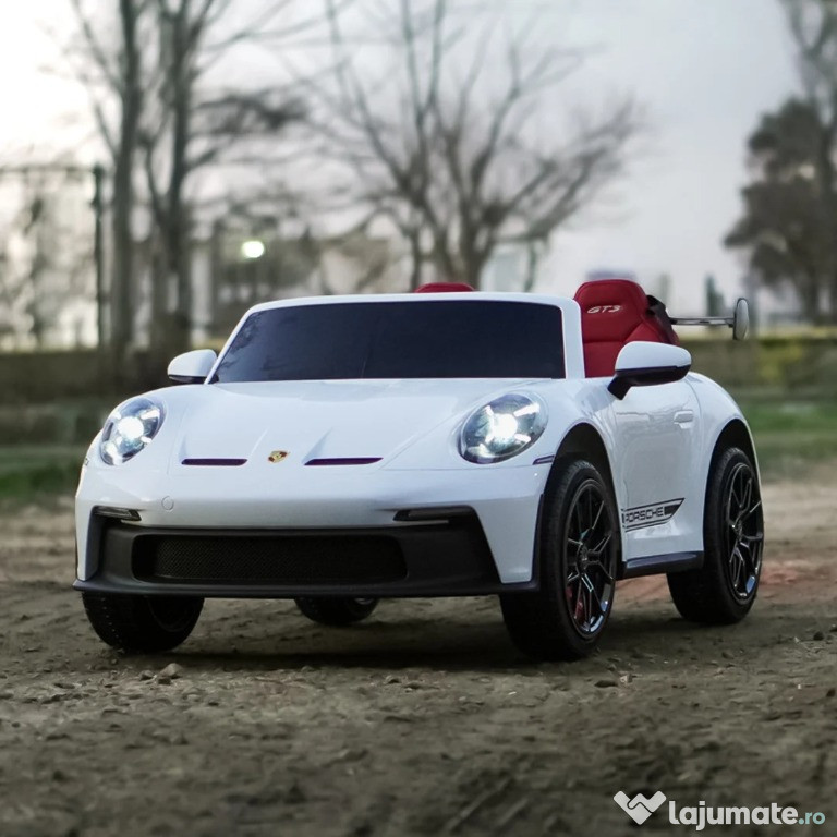 Masinuta electrica pentru 2 copii Porsche 911 GT3 320W, 24V 14Ah White