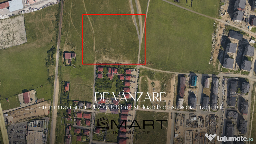 Teren intravilan 6000mp cu PUZ, P+2E zona Tractorul