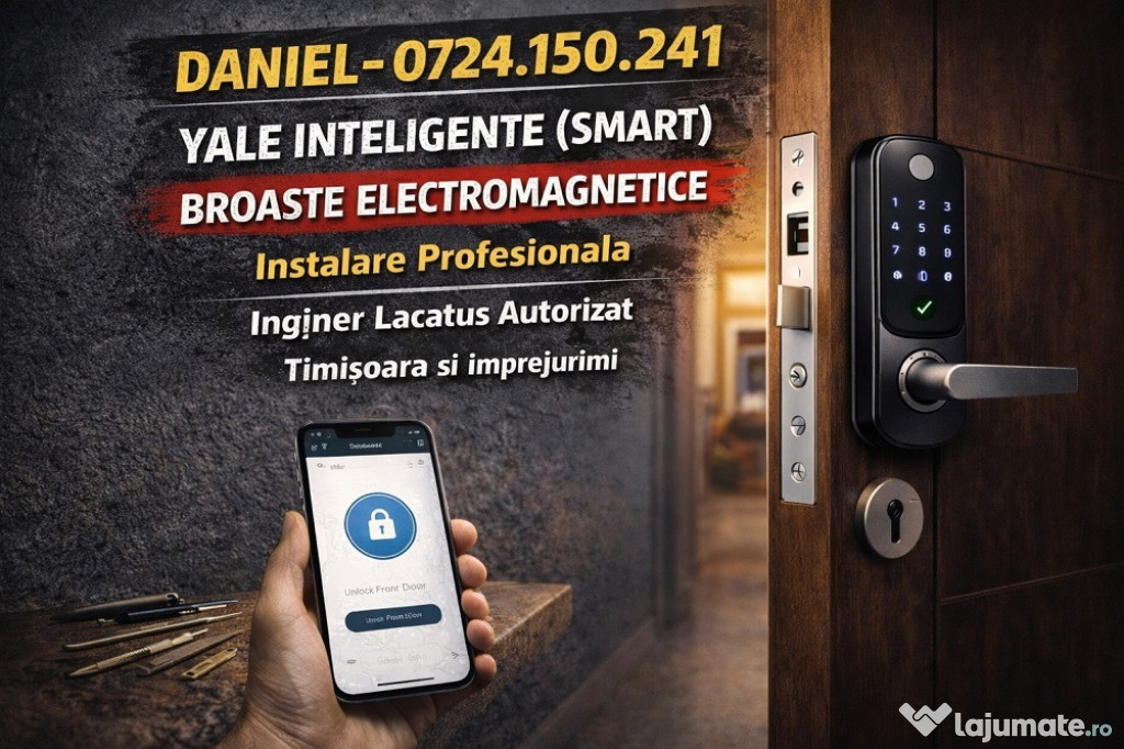 Instalare Yale Inteligente (Smart) Broaste Electromagnetice