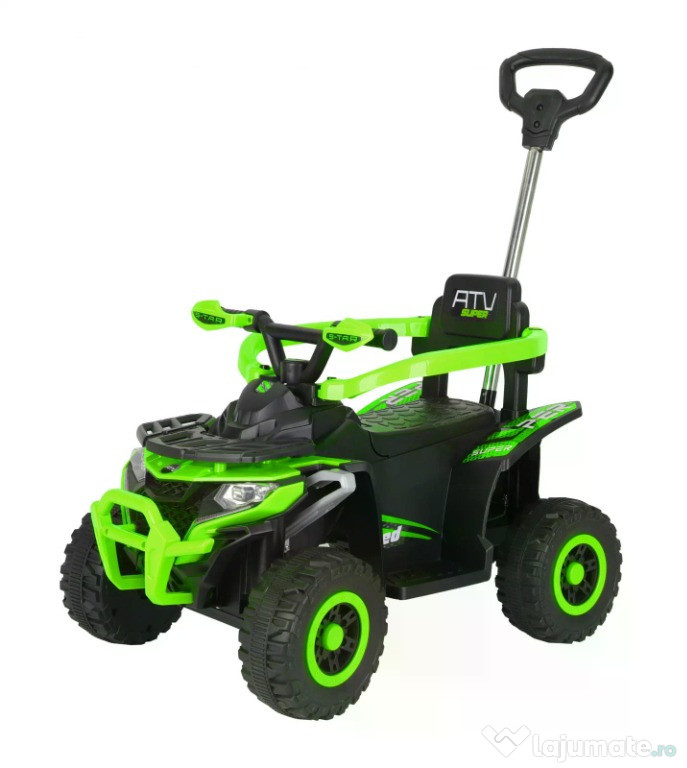 ATV electric cu maner 4 in 1, Kinderauto Hercules 35W 6V, RC #green
