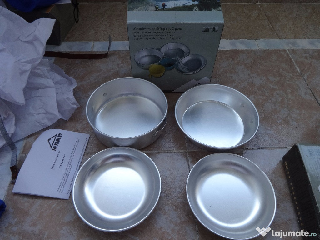 -40% Reducere Set Vase-Aluminiu-2 Persoane,Munte,Camping.NOU