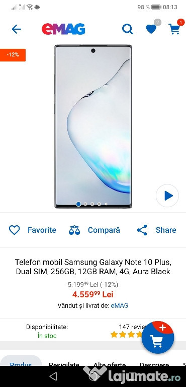 Samsung galaxi note 10 PLUS 4g