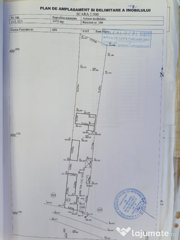 Casa (conac) cu teren 1471 mp