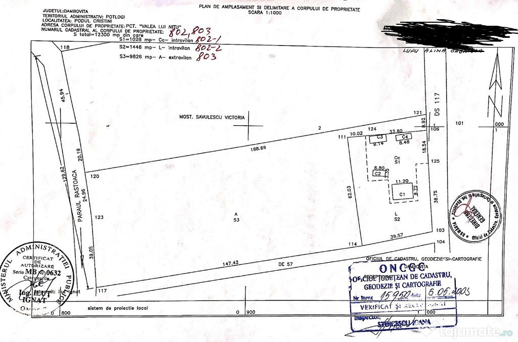 Teren12.300mp intravilan,constr.ansamblu locuinţe,fermă,afac