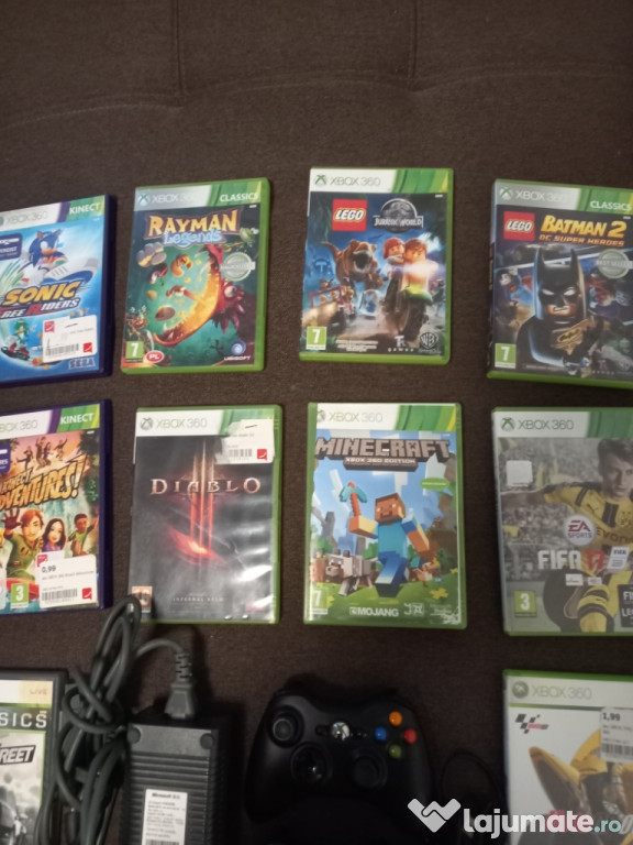 Xbox 360 cu 2 console și jocuri