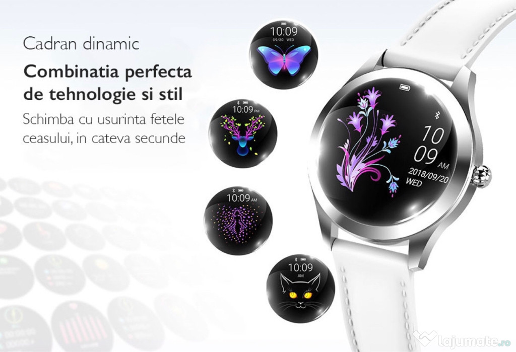 Ceas smartwatch TechONE™ KW10, pentru femei.