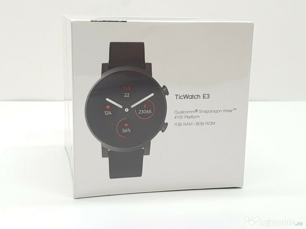 SmartWatch TicWatch E3 - nou sigilat, GPS, 1GB Ram/8GB Rom