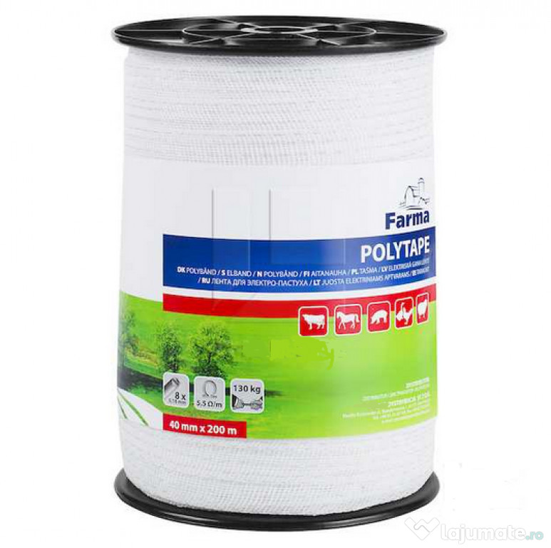 Banda pentru gard electric - 40 mm, 200 m
