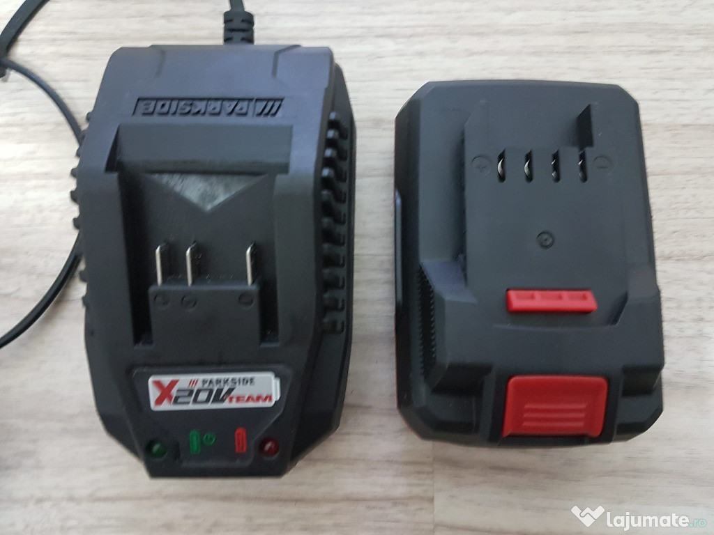 2X Batteria 20V 4.5Ah e Caricatore Rapido 21V per Parkside X20V Team