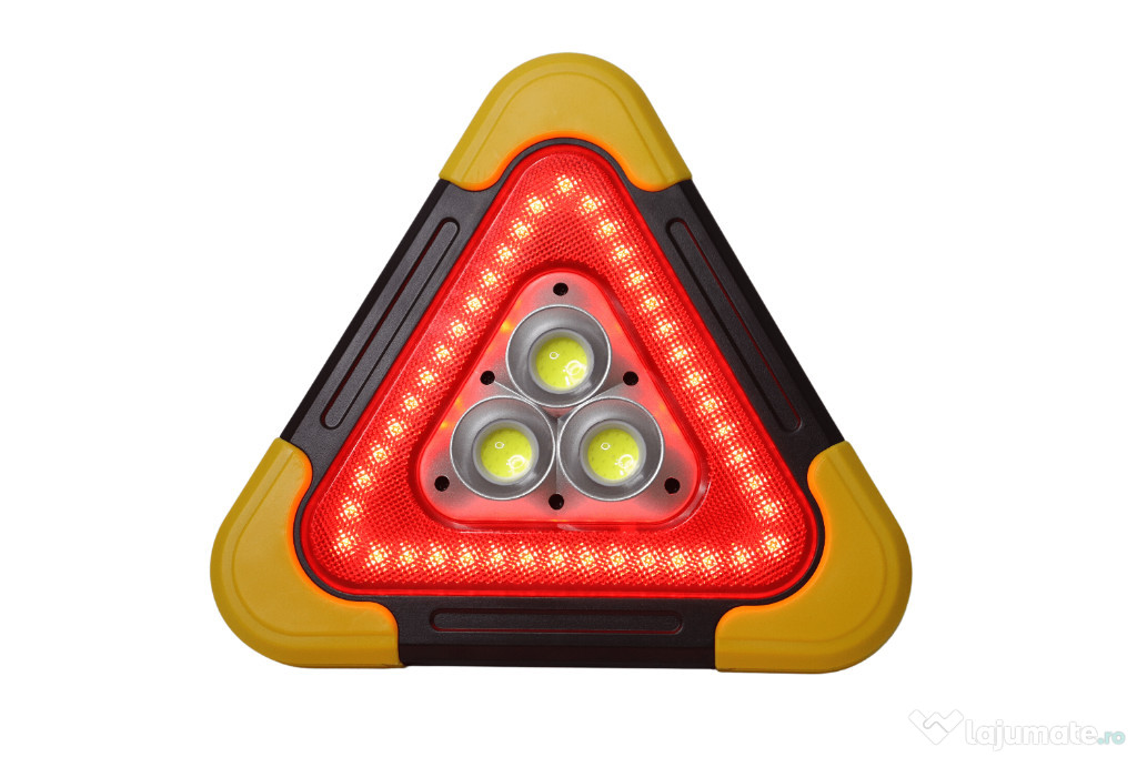 Lanterna multifuncțională SOS în formă de triunghi cu LED