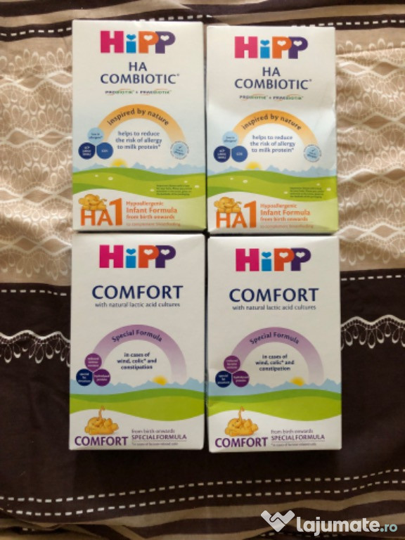 2 cutii Hipp HA1 si 2 cutii Hipp Comfort Special Formula