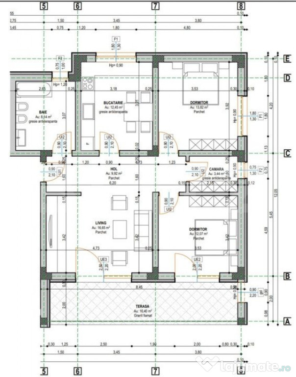 Apartament 3 camere, 92 mp, zona Ipotesti